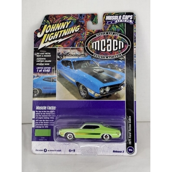 Johnny Lightning 1:64 Ford Torino Cobra 1971 MCACN grabber lime